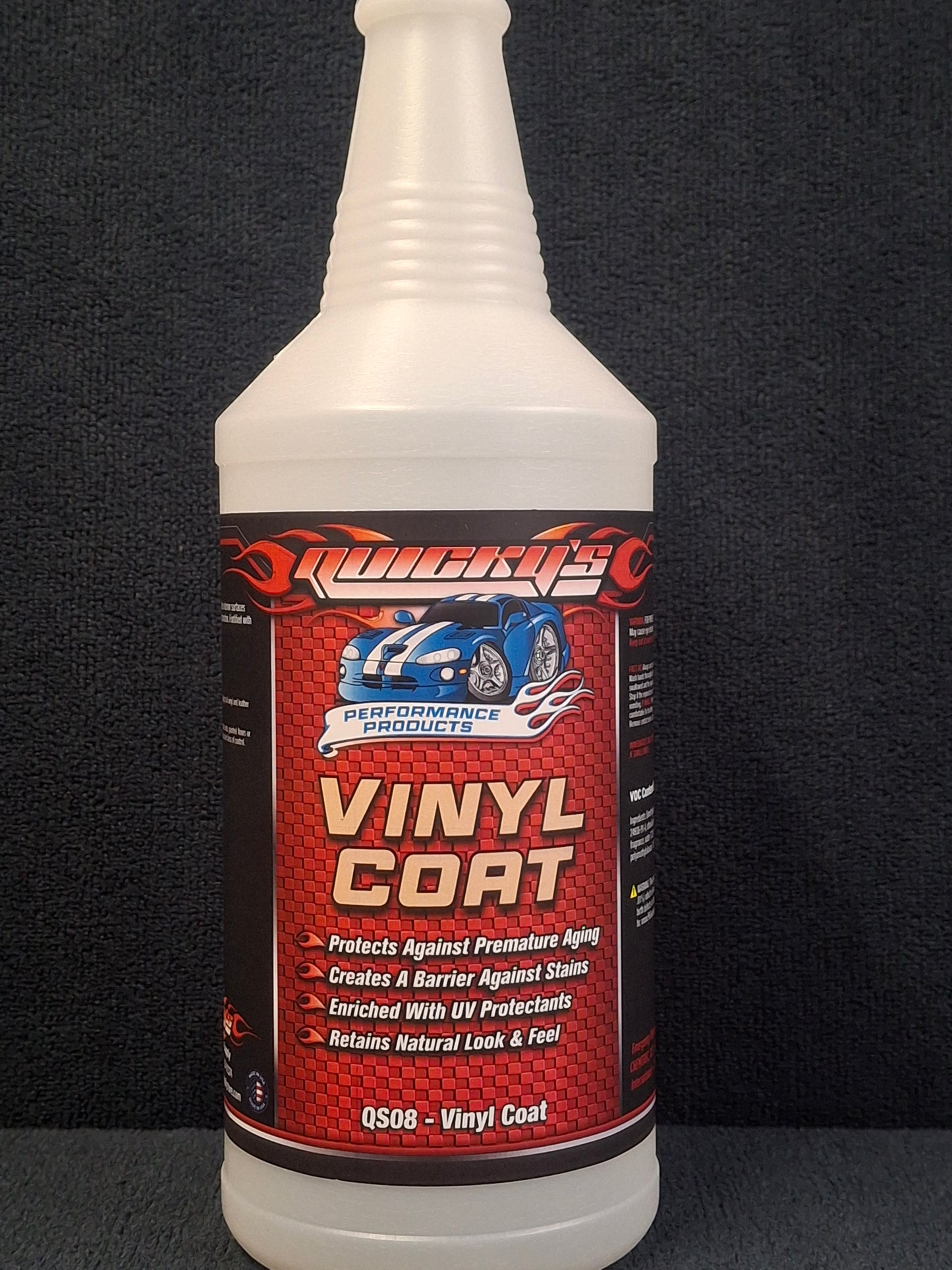 Vinyl Coat Labeled Bottle - 32oz