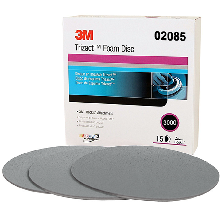 Trizact, 6" Foam Disc 3000-bx of 15 : 6"