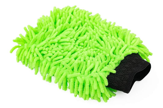 Premium Microfiber Chenille Wash Mitt (Green)
