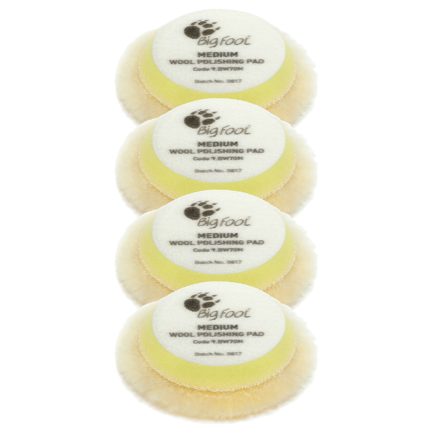 2.75" Rupes DA Medium Yellow Wool Polishing Pad 4 pack