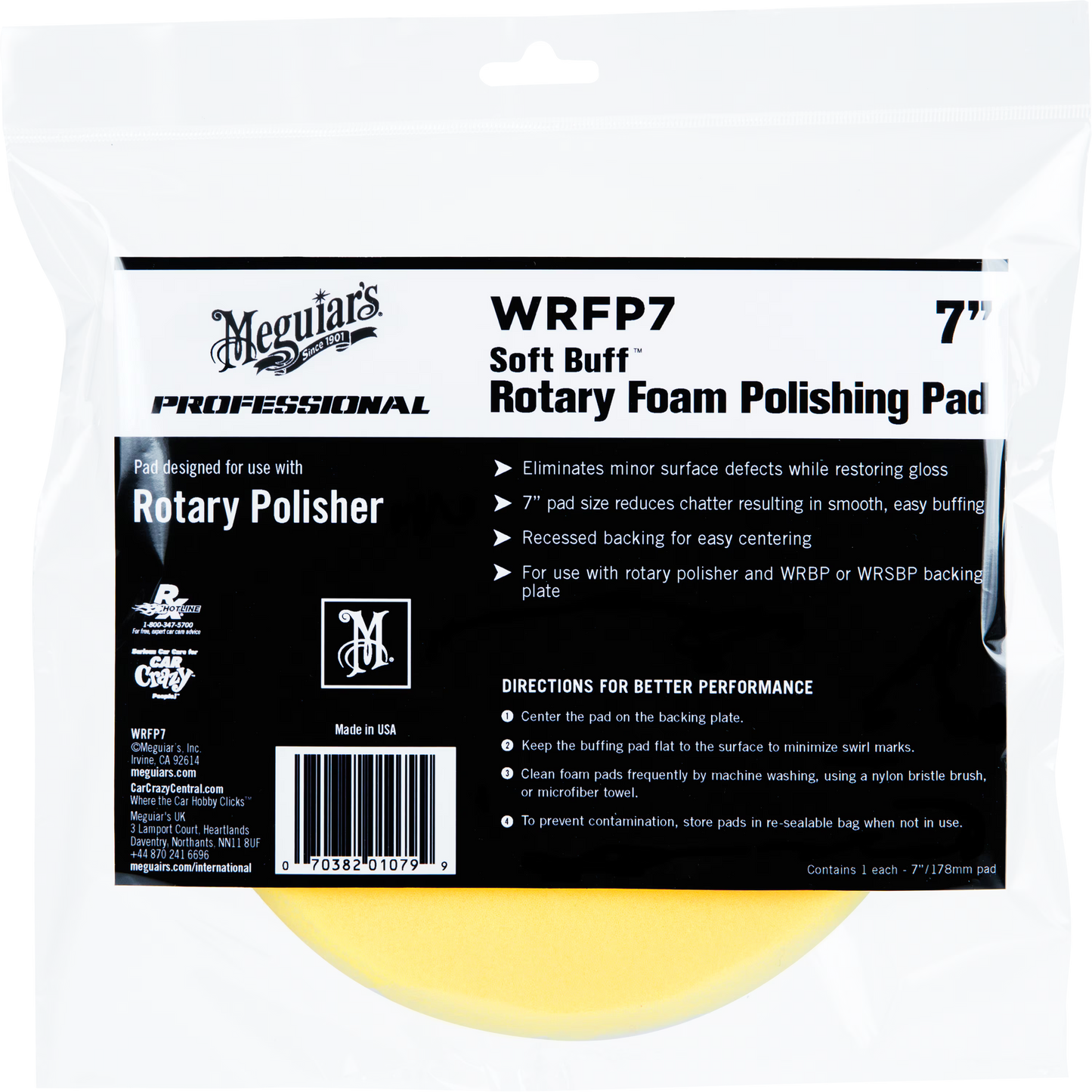 Polishing Yellow Pad 7" Rotary