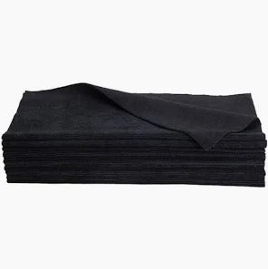 Microfiber Towel Black (12 Pack)