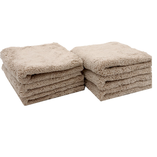 NEW Super Plush 16x16 Microfiber Tan 600 GSM