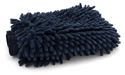 Premium Microfiber Chenille Wash Mitt (Black)