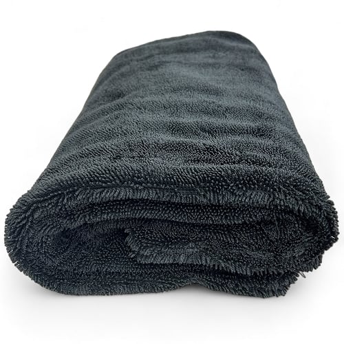 XL Double Twisted Loop Drying Towel Black