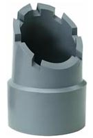 2" angled threaded vac hose end