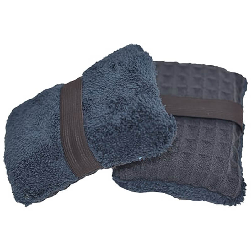 BLACK 2 SIDED MICROFIBER APP W/ STRAP