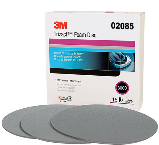 Trizact, 6" Foam Disc 3000-bx of 15 : 6"