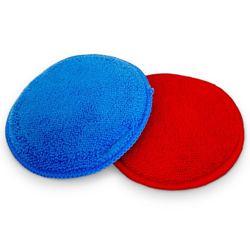 Blue Round Applicator Microfiber 5"