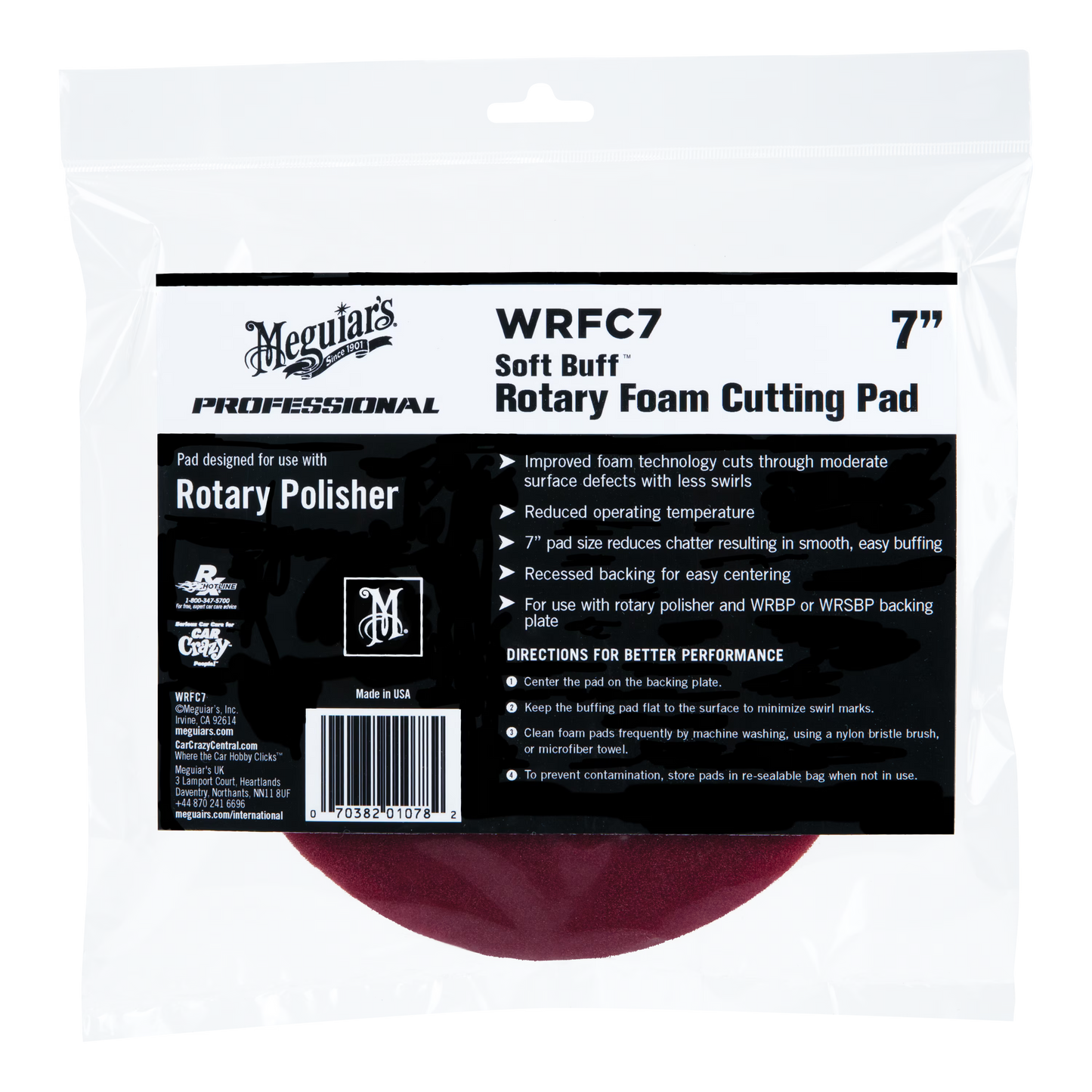 Cutting Red Pad 7" Rotary