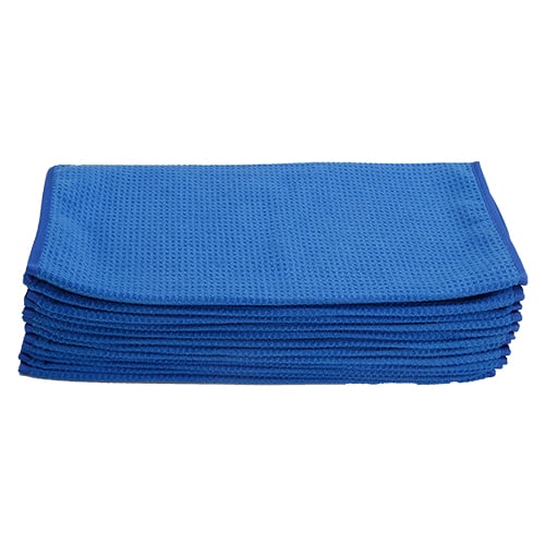 Microfiber Waffle Window Blue